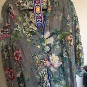 Johnny Was button up top